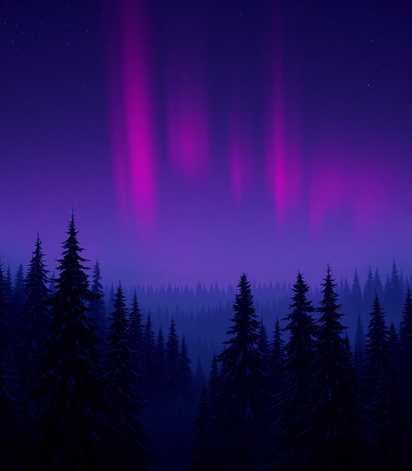The north — sky and silhouettes
